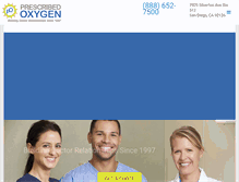 Tablet Screenshot of prescribedoxygen.com